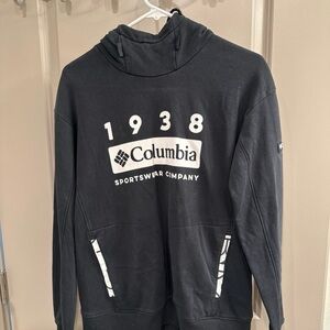 Columbia Black Pullover Hoodie with White Logo